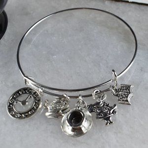 Alice in Wonderland Bangle Charm Bracelet